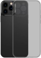 Baseus Frosted Glass Apple iPhone 13 Pro Ütésálló Tok - Átlátszó/Fekete