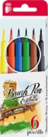 ICO Brush Pen D6 Ecsetirón készlet - Vegyes színek (6 db / csomag)