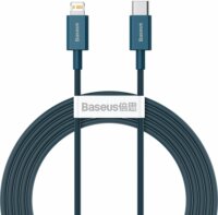 Baseus Superior Series Fast Charging Data Cable USB-C apa 2.0 - Lightning apa Adat és töltőkábel - Kék (2m)
