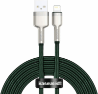 Baseus Cafule Series Metal Data Cable USB-A apa 2.0 - Lightning apa Adat és töltőkábel - Zöld (2m)