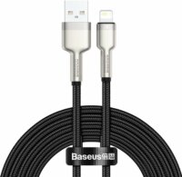 Baseus Cafule Series Metal Data Cable USB-A apa 2.0 - Lightning apa Adat és töltőkábel - Fekete (2m)