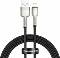 Baseus Cafule Series Metal Data Cable USB-A apa 2.0 - Lightning apa iPhone töltőkábel - Fekete (1m)