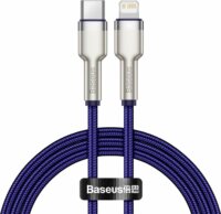 Baseus Cafule Series Metal Data Cable USB-C apa 2.0 - Lightning apa Adat és töltőkábel - Lila (1m)