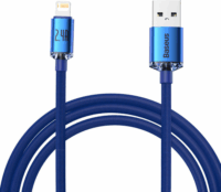 Baseus Crystal Shine Series Fast Charging Data Cable USB-A apa 2.0 - Lightning apa Adat és töltőkábel - Kék (2m)