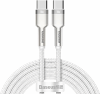 Baseus Cafule Series Metal Data Cable USB-C apa - USB-C apa 2.0 Adat és töltőkábel - Fehér (2m)