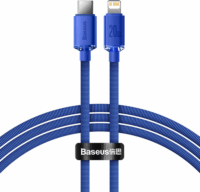 Baseus Crystal Shine Series Fast Charging Data Cable USB-C apa 2.0 - Lightning apa Adat és töltőkábel - Kék (1.2m)