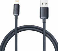 Baseus Crystal Shine Series Fast Charging Data Cable USB-A apa 2.0 - Lightning apa Adat és töltőkábel - Fekete (1.2m)