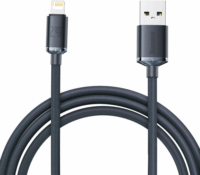 Baseus Crystal Shine Series Fast Charging Data Cable USB-A apa 2.0 - Lightning apa Adat és töltőkábel - Fekete (2m)