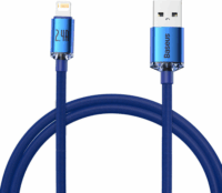 Baseus Crystal Shine Series Fast Charging Data Cable USB-A apa 2.0 - Lightning apa Adat és töltőkábel - Kék (1.2m)