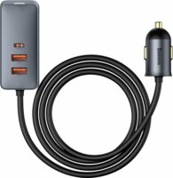 Baseus Share Together Autós USB-C + USB-A töltő - Szürke (120W)