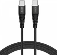 Savio CL-159 USB-C apa - USB-C apa Adat és töltő kábel - Fekete (1m)
