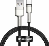 Baseus Cafule Series Metal Data Cable USB-A apa - USB-C apa 2.0 Adat és töltőkábel - Fekete (1m)