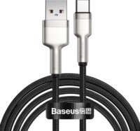 Baseus Cafule Series Metal Data Cable USB-A apa - USB-C apa 2.0 Adat és töltőkábel - Fekete (2m)