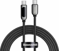 Baseus Display Fast Charging Data Cable USB-C apa - USB-C apa 2.0 Adat és töltőkábel - Fekete (2m)