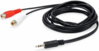 Equip Jack - RCA kábel 2.5m (3.5mm Jack apa - 2xRCA anya)