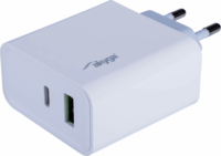 Akyga AK-CH-14 Hálózati USB-C + USB-A töltő - Fehér (45W)