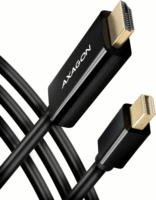 Axagon mini DisplayPort v1.4 - HDMI kábel 1.8m - Fekete