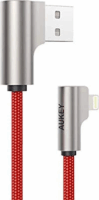 AUKEY CB-AL01 USB-A apa 2.0 - Lightning apa iPhone töltőkábel - Piros (2m)