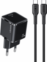 USAMS YXLOGTC01 Hálózati USB-C töltő - Fekete (25W)