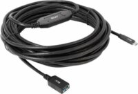 Club3D CAC-1538 USB-C apa - USB-A anya 3.2 Aktív adapterkábel - Fekete (10m)