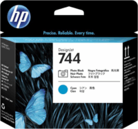 HP 744 Eredeti Nyomtatófej Fekete / Cián