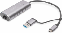 Digitus DN-3028 USB-C apa - RJ45 anya adapter