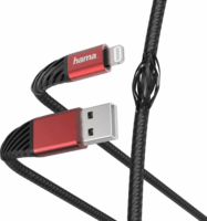 Hama Prime Line USB-A apa 2.0 - Lightning apa Adat és töltőkábel - Fekete/Piros (1.5m)