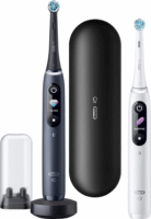 Oral-B iO Series 8 Duo Magnetikus Elektromos fogkefe - Fekete/Fehér (2db)