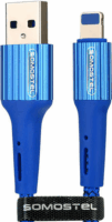 Somostel 025928 USB-A apa 3.0 - Lightning apa Adat és töltőkábel - Kék (1m)