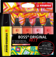 Stabilo Boss Origial Arty 2-5mm Szövegkielemő készlet - Meleg színek (5 db / csomag)