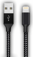 Stansson CA-162 USB-A apa - Lightning apa Adat és töltőkábel - Fekete (0.5m)