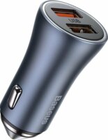Baseus CCJD-A0G Golden Contactor Pro Dual Quick Charger Autós USB-A töltő - Szürke (40W)