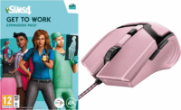 The Sims 4: Get to Work (PC) + Trust GXT 101P Gav USB Gaming Egér - Rózsaszín