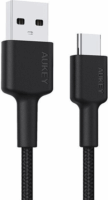 AUKEY CB-CA03 OEM USB-A apa - USB-C apa 3.1 Adat és töltőkábel - Fekete (0.3m)