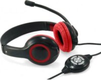 Conceptronic CCHATSTARU2R Headset - Fekete/Piros