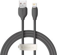 Baseus Jelly Cable USB-A apa 2.0 - Lightning apa Adat és töltőkábel - Fekete (1.2m)
