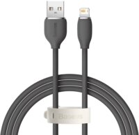 Baseus Jelly Cable USB-A apa 2.0 - Lightning apa iPhone töltőkábel - Fekete (1.2m)