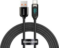 Baseus Display Fast Charging Cable USB-A apa - USB-C apa 2.0 Adat és töltőkábel - Fekete (1m)