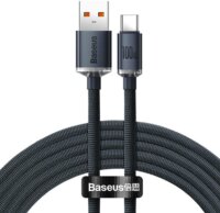 Baseus Crystal Shine Series USB-A apa - USB-C apa 2.0 Adat és töltőkábel - Fekete (1.2m)
