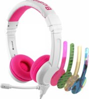 BuddyPhones School+ Gyermek Headset - Fehér/Rózsaszín