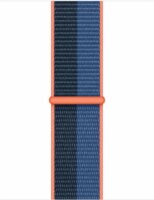 Apple Watch S7 Gyári Műanyag szíj 41mm - Kék/Naracssárga