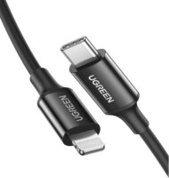 Ugreen US171 USB-C apa 2.0 - Lightning apa Adat és töltőkábel - Fekete (1m)