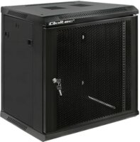 Qoltec 19" Fali rack szekrény 12U 600x635mm - Fekete