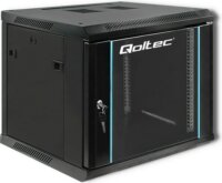 Qoltec 19" Fali rack szekrény 9U 600x500mm - Fekete