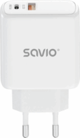 Savio LA-06 Hálózati USB-A / USB-C töltő - Fehér (30W)