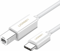 Ugreen US241 USB-B apa - USB-C apa 2.0 Nyomtatókábel - Fehér (1m)