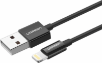 Ugreen US155 USB-A apa 2.0 - Lightning apa Adat és töltőkábel - Fekete (1m)