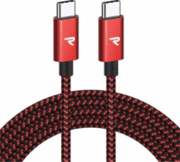 Rampow RAD15 USB-C apa - USB-C apa 2.0 Adat és töltőkábel - Piros (1m)