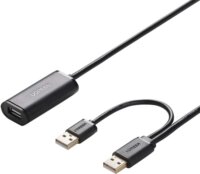 Ugreen US137 USB-A apa - USB-A anya 2.0 Y kábel - Fekete (5m)