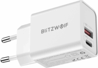 BlitzWolf BW-S20 Hálózati USB-C / USB-A töltő - Fehér (20W)